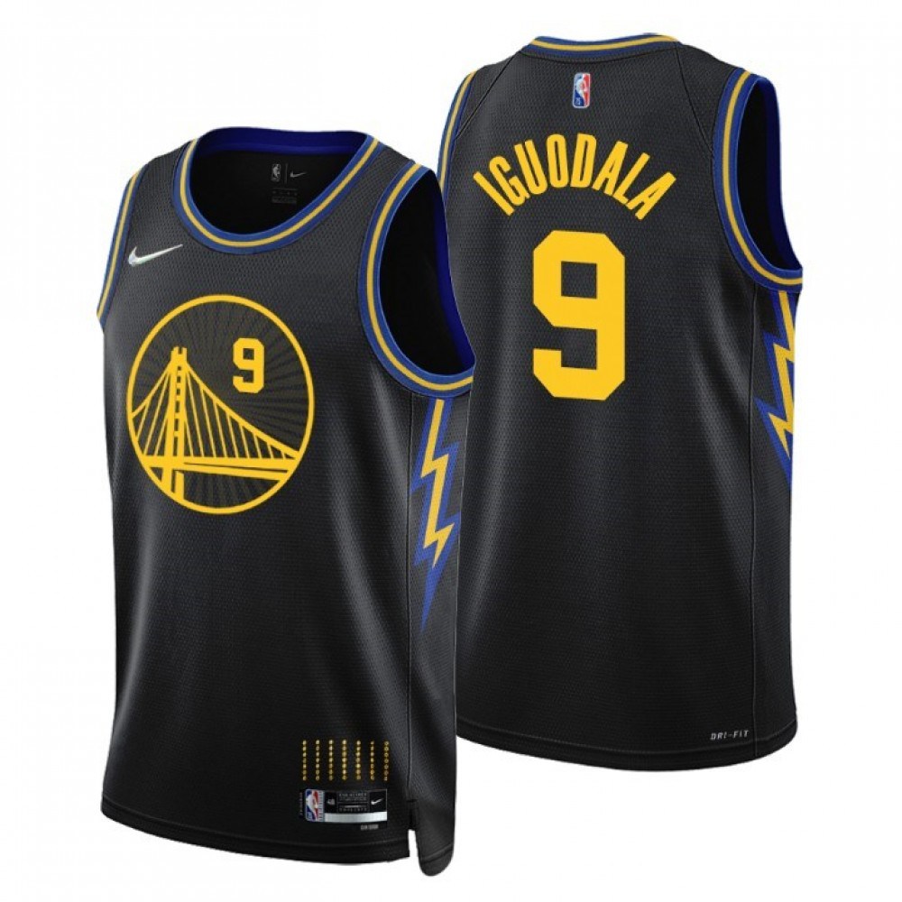 Men's Golden State Warriors Andre Iguodala #9 Black 2021/22 Swingman Jersey - City Edition-Pro Kit Vault | Brand New 26/27 Sports Jerseys